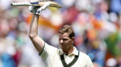 Smith century puts Australia on top against India