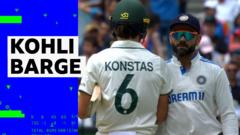 Kohli & debutant Konstas in ‘spicy’ altercation after shoulder barge