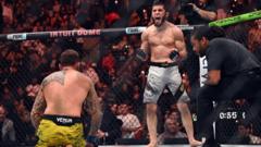 Makhachev breaks Nurmagomedov record with UFC win