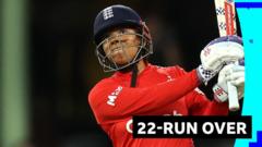 England’s Dunkley smashes 22 runs off one over