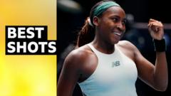 Gauff fights back to beat Bencic – best shots