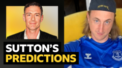 Sutton’s predictions v The Wombats drummer & Everton fan Dan Haggis
