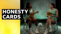 Quashie & Rattu take on netball Honesty Cards